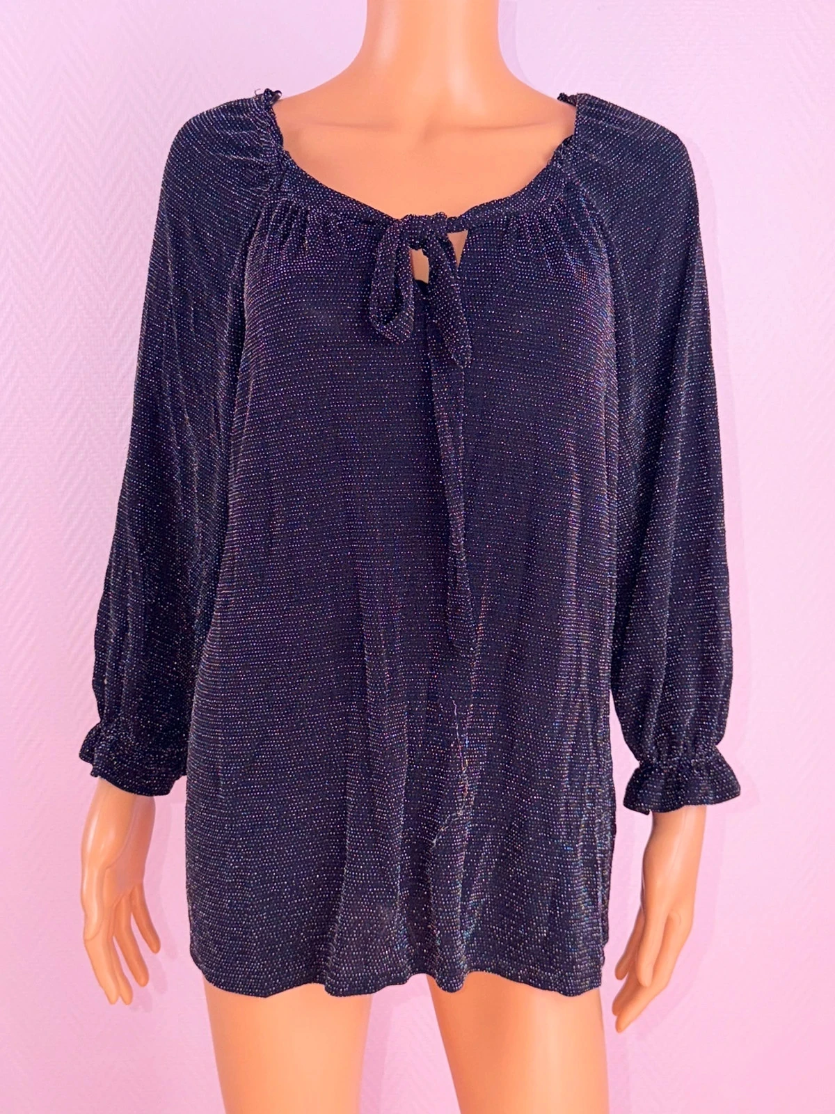 Top feminino preto brilhante cor nunca usado – photo 5